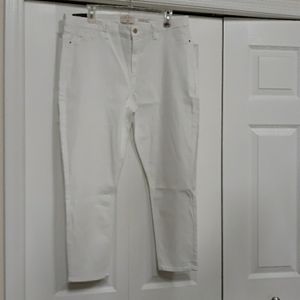 JEN 7 BY 7 For All mankind White Cropped Skinny jeans size 10